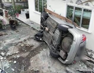 Akibat gagal kawal kereta dipandu