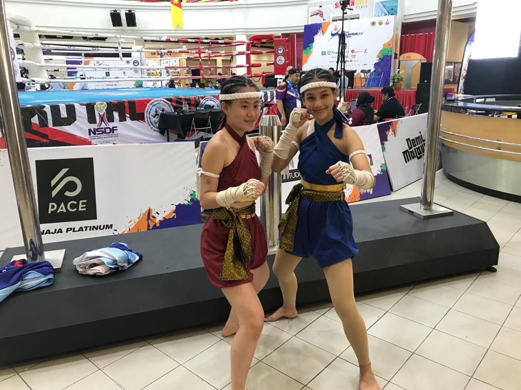 SUKMA XX :  Myra dan Jia Chi raih emas pertama, kotakan sasaran skuad Muaythai Sabah
