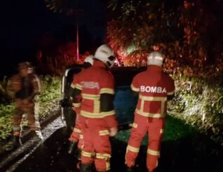 Wanita maut kereta terbabas sendiri