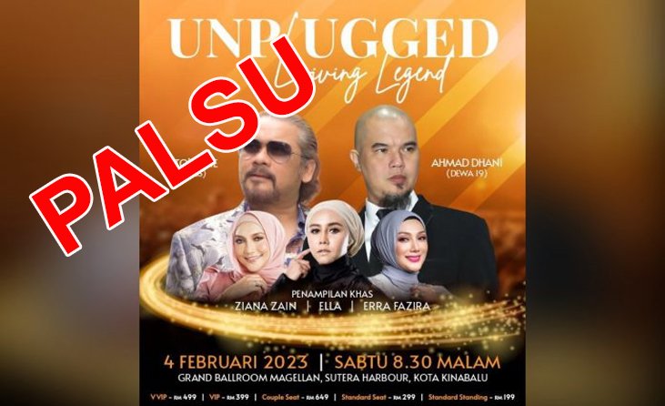 Konsert di Kota Kinabalu bersama artis legend palsu