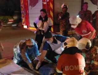 Tiga parah insiden kemalangan bas persiaran di Kota Kinabalu