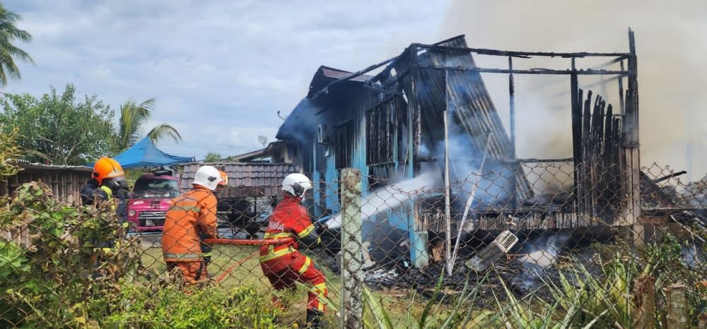 Dua rumah, dua kereta musnah dalam kebakaran di Kota Marudu