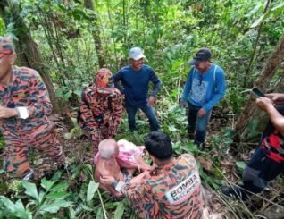 Dalam semak, warga emas selamat ditemukan di Kota Belud