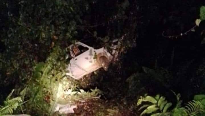 Pemandu nyaris maut, insiden kenderaan masuk gaung di Ranau