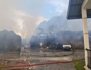 Kilang pelihara ikan air masin, rumah pekerja terbakar di Sepanggar