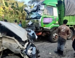 Sembilan kenderaan bertembung, seorang cedera dalam kemalangan di Sandakan