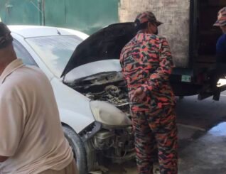 Enjin Perodua Viva terbakar di Gayang Tuaran