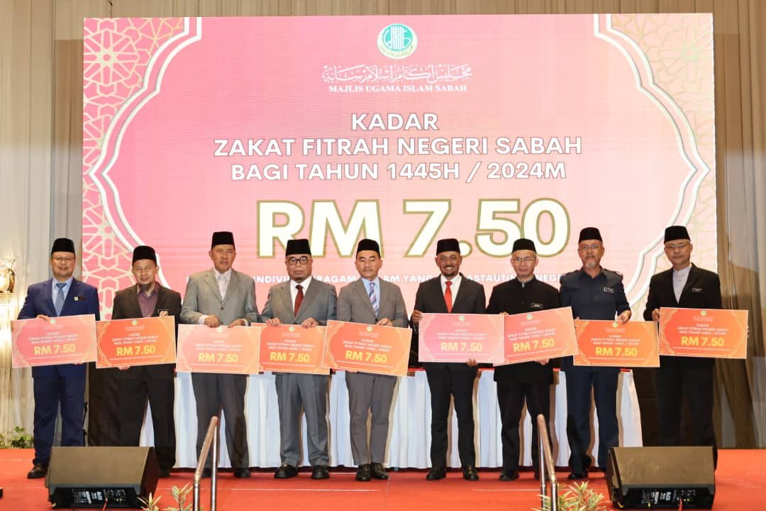 Kadar zakat fitrah 1445H di Sabah RM7.50 seorang