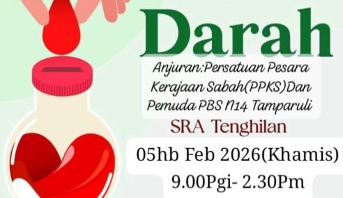 Orang Ramai Dijemput Sertai Program Derma Darah di Tenghilan, 5 Februari Ini